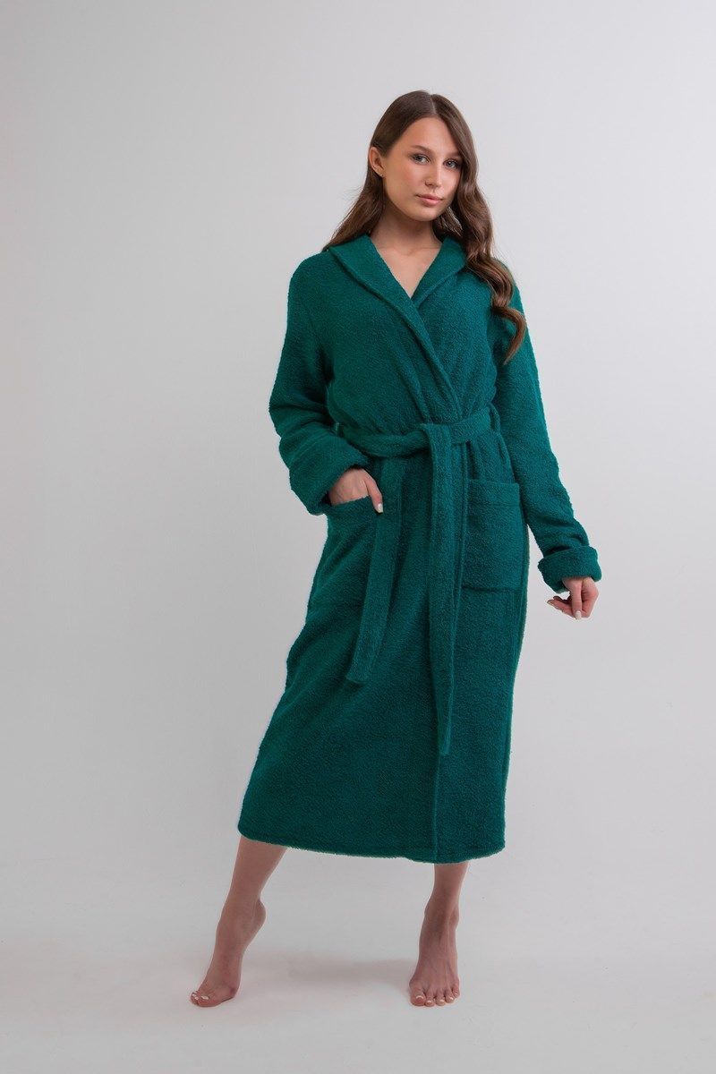 снимок Халат махровый женский изумруд от магазина BIO-TEXTILES ОПТ