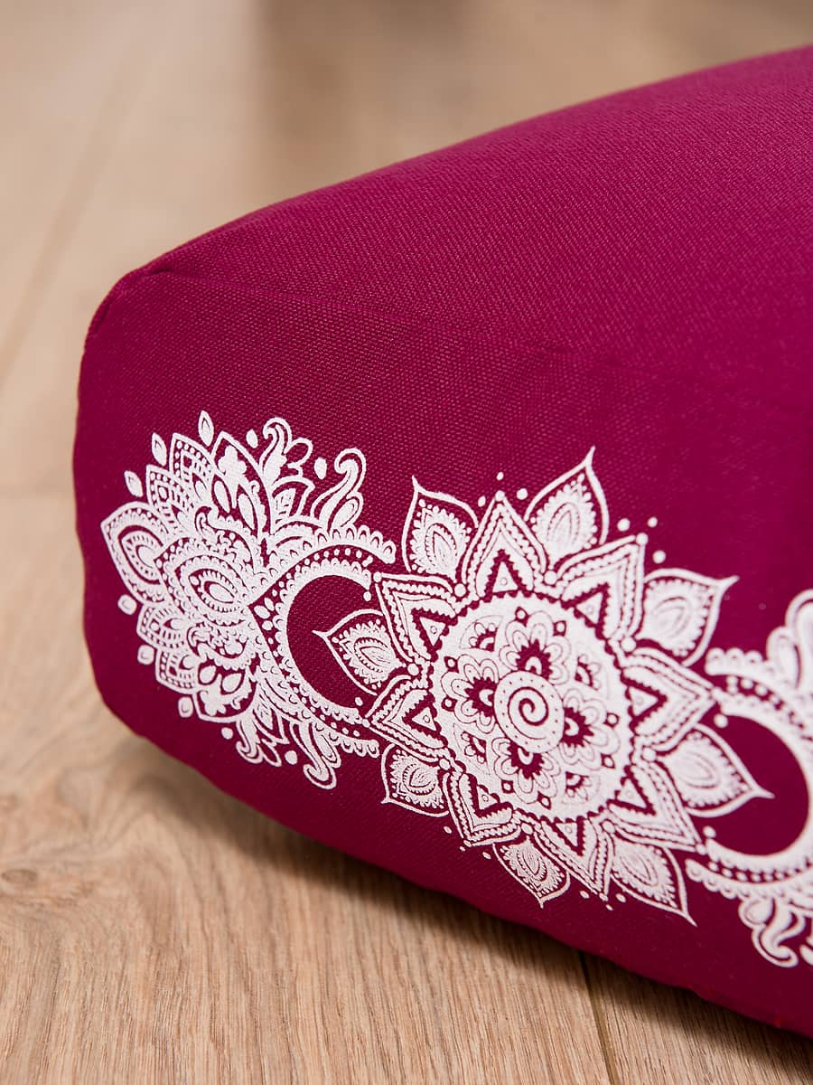 снимок Болстер прямоугольный для йоги "РЕЛАКС" 62*32*14 (бордо) от магазина BIO-TEXTILES ОПТ