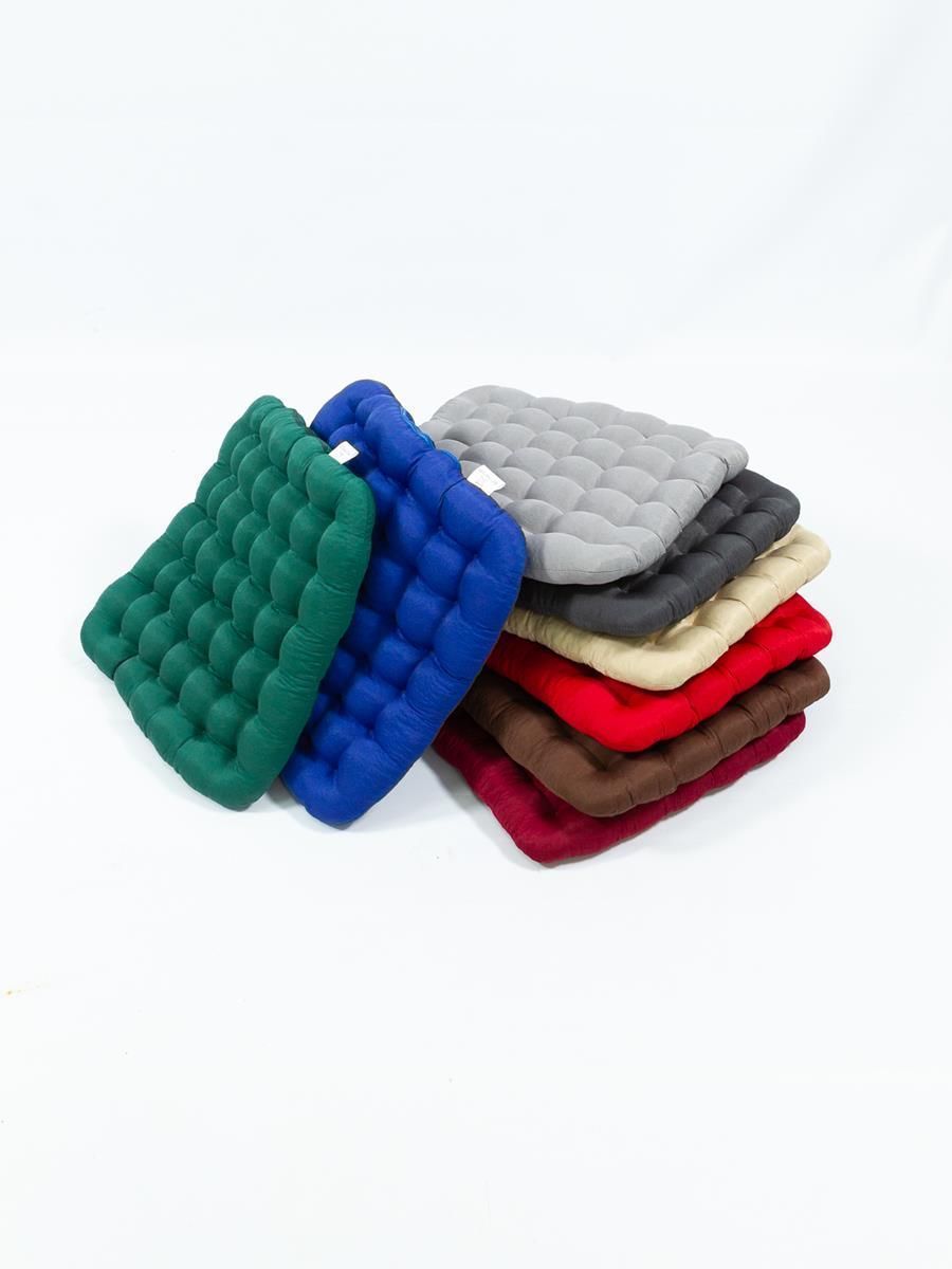 снимок Био-подушка на стул с лузгой гречихи бежевая 50*45 от магазина BIO-TEXTILES ОПТ