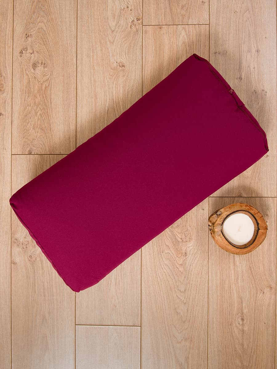 снимок Болстер прямоугольный для йоги "РЕЛАКС" 62*32*14 (бордо) от магазина BIO-TEXTILES ОПТ