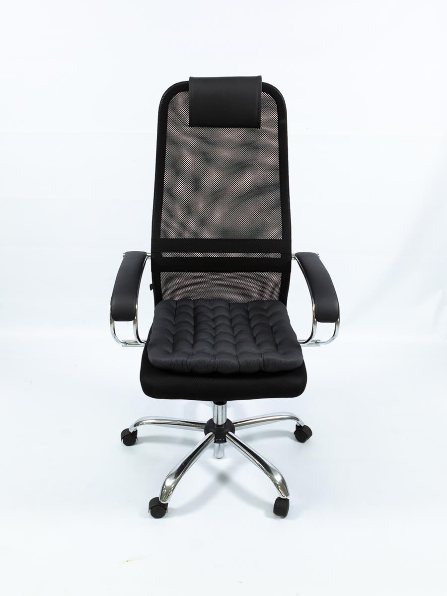 снимок Био-подушка на стул с лузгой гречихи темно-серая 50*45 от магазина BIO-TEXTILES ОПТ