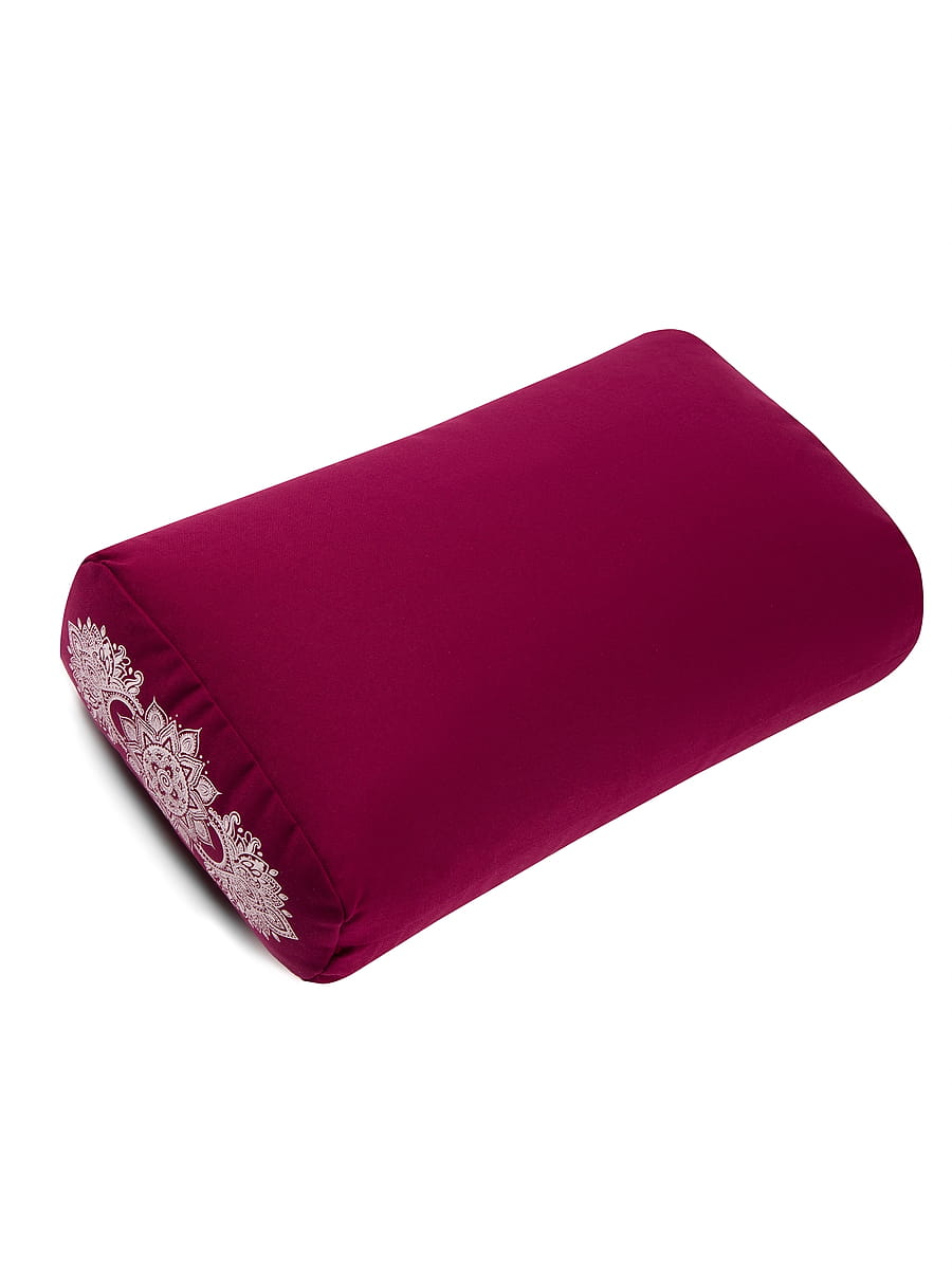 снимок Болстер прямоугольный для йоги "РЕЛАКС" 62*32*14 (бордо) от магазина BIO-TEXTILES ОПТ