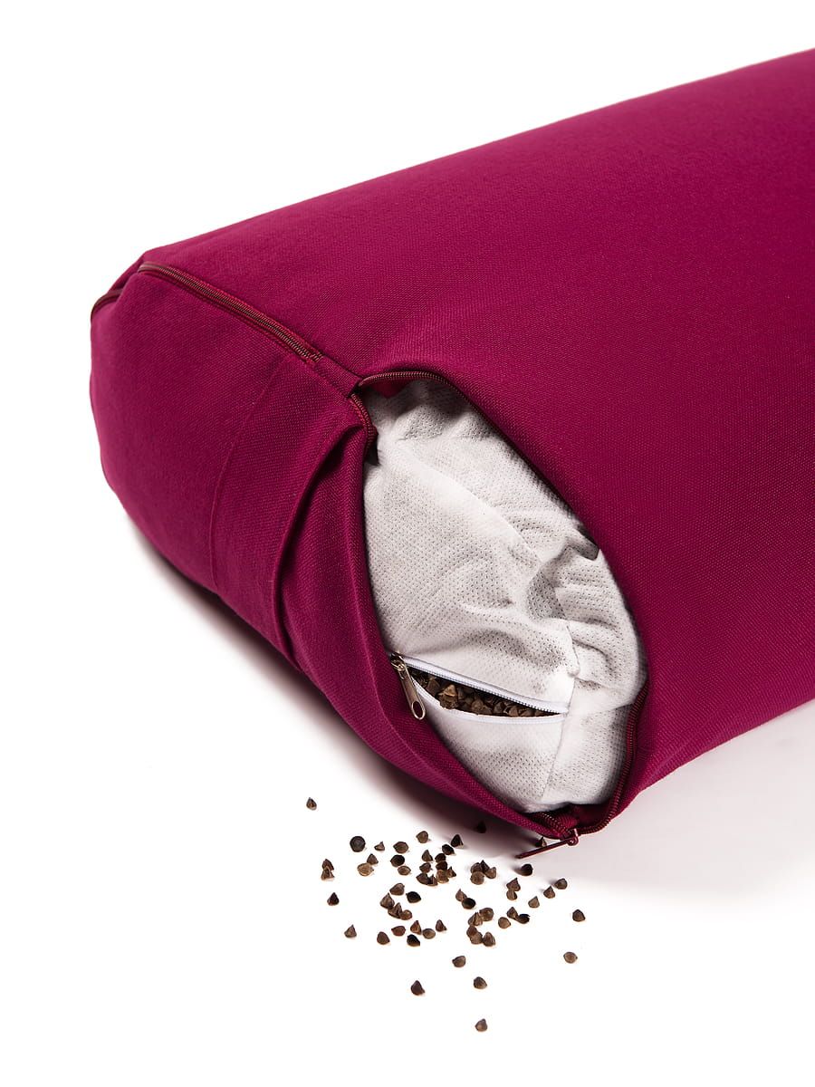 снимок Болстер прямоугольный для йоги "РЕЛАКС" 62*32*14 (бордо) от магазина BIO-TEXTILES ОПТ