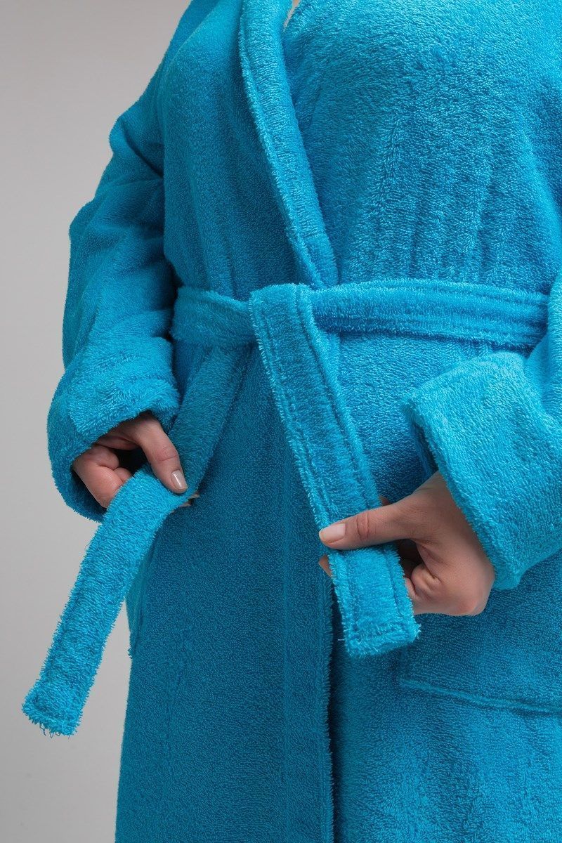 снимок Халат махровый голубой 60-62 от магазина BIO-TEXTILES ОПТ